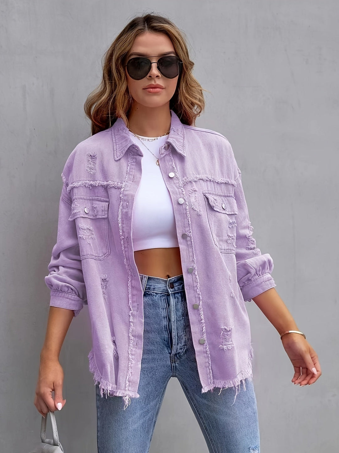 RIPPED DENIM JACKET