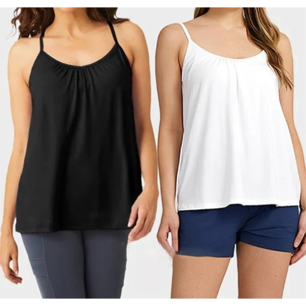 LOOSE FIT TANK TOP WITH BUILT-IN BRA