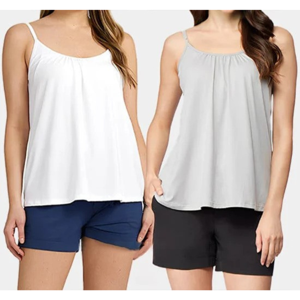 LOOSE FIT TANK TOP WITH BUILT-IN BRA