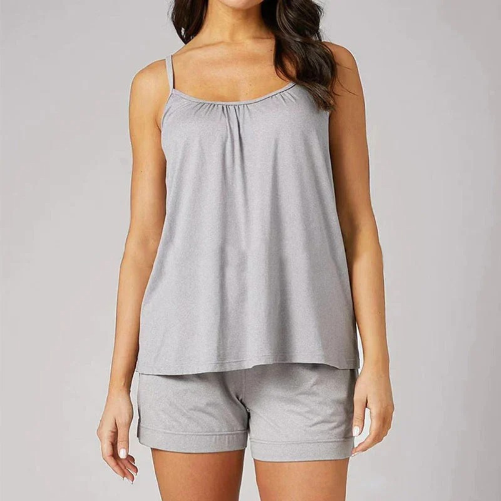 LOOSE FIT TANK TOP WITH BUILT-IN BRA