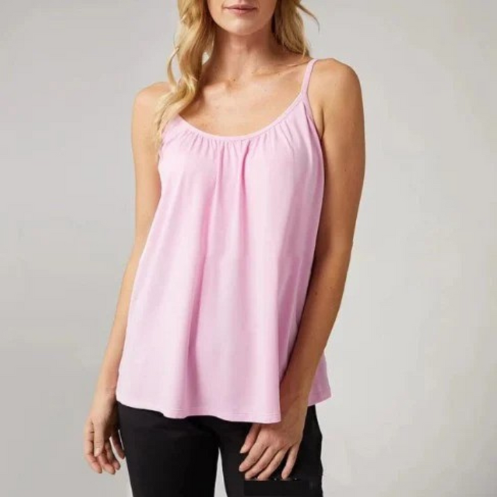 LOOSE FIT TANK TOP WITH BUILT-IN BRA