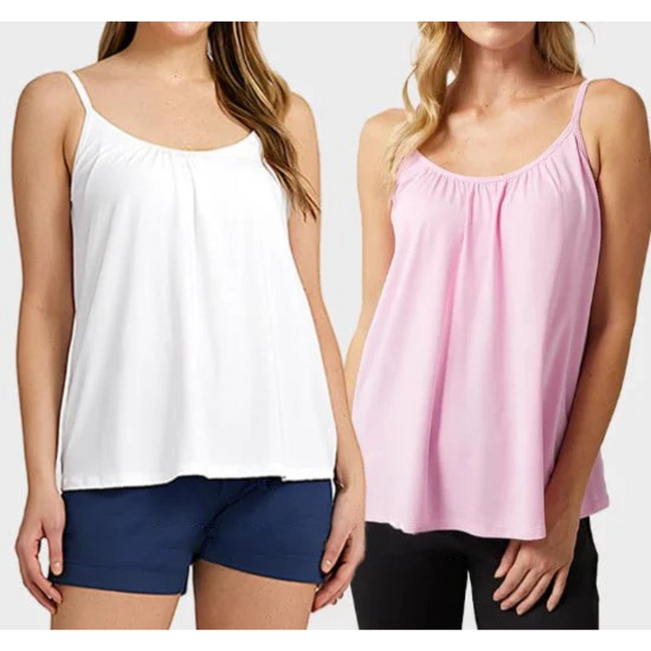 LOOSE FIT TANK TOP WITH BUILT-IN BRA