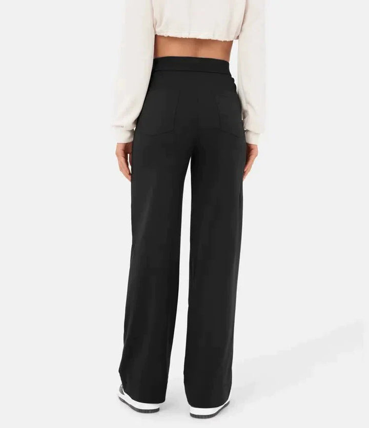 HIGH-WAISTED STRETCH TROUSERS