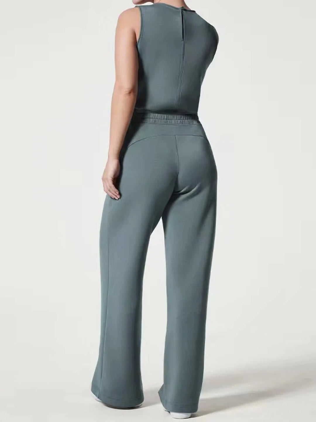 SLEEVELESS COTTON JUMPSUIT