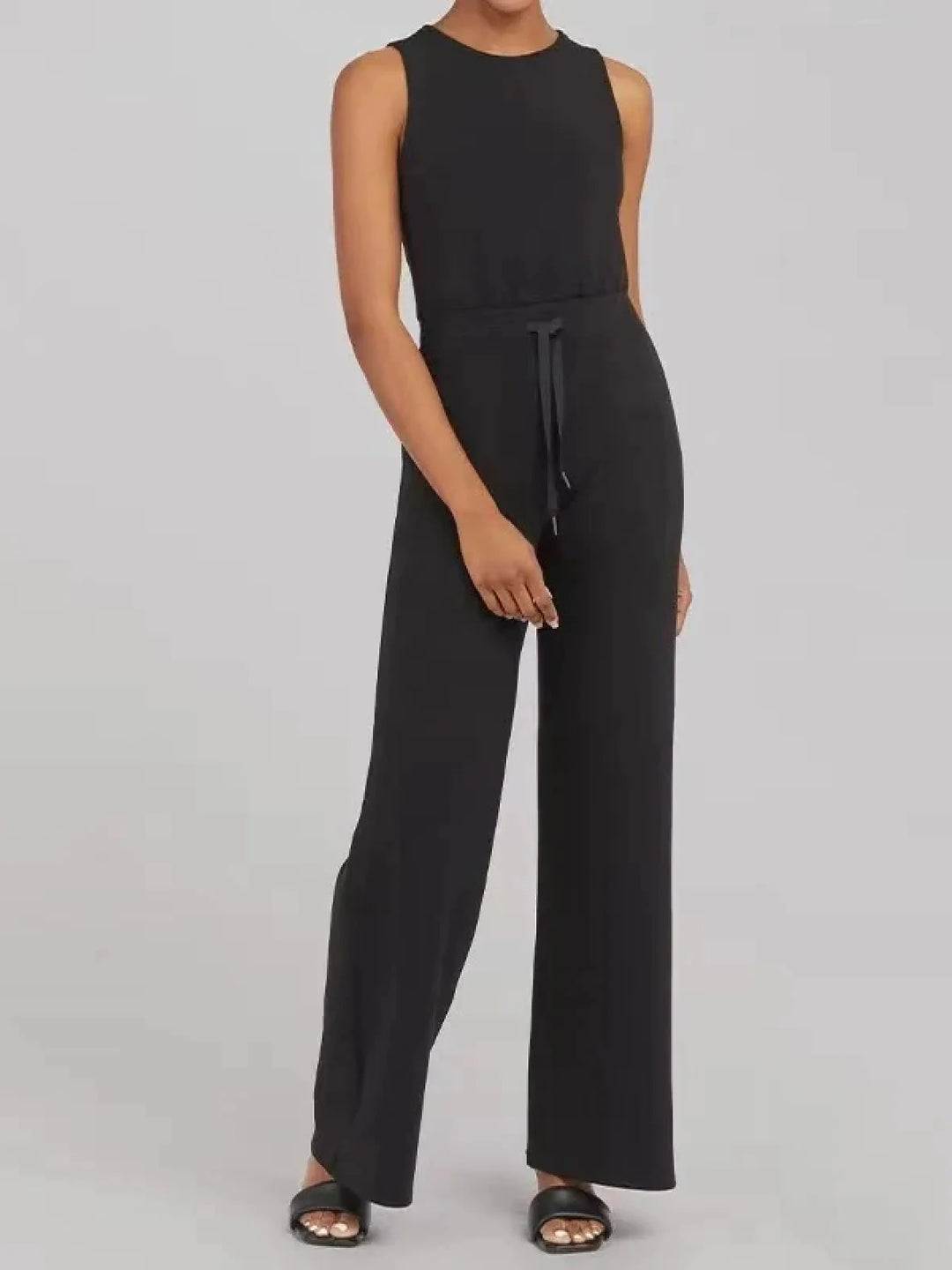 SLEEVELESS COTTON JUMPSUIT