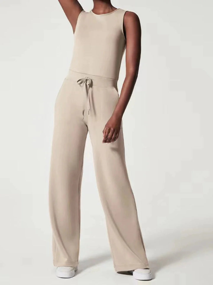 SLEEVELESS COTTON JUMPSUIT