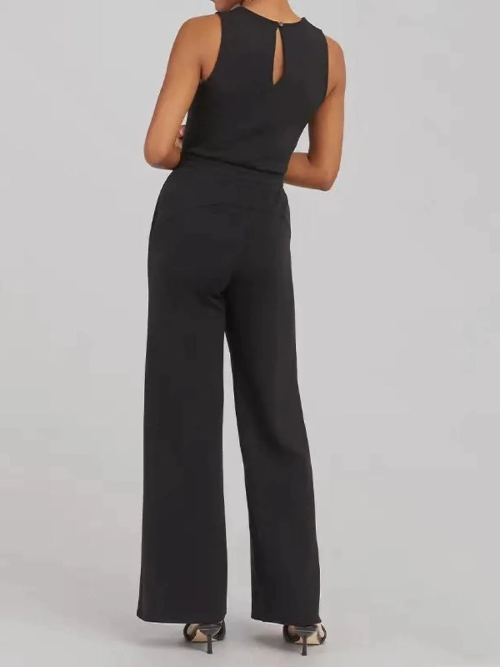 SLEEVELESS COTTON JUMPSUIT